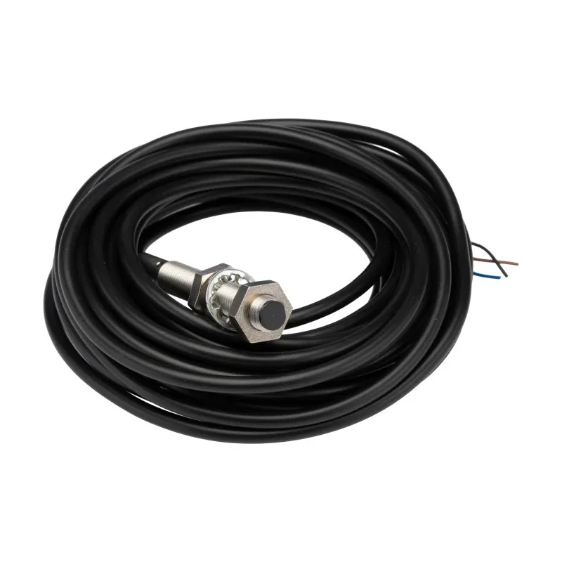 Omron Threaded Barrel Inductive Proximity Sensor M12, NPN Output, 30V DC 4mm Detection Range, IP67 E2B-M12LS04-WP-C1 2M