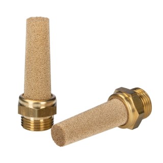 RS PRO Brass Pneumatic Silencer 12 bar Threaded G 3/8 in Male Connection 176-2285