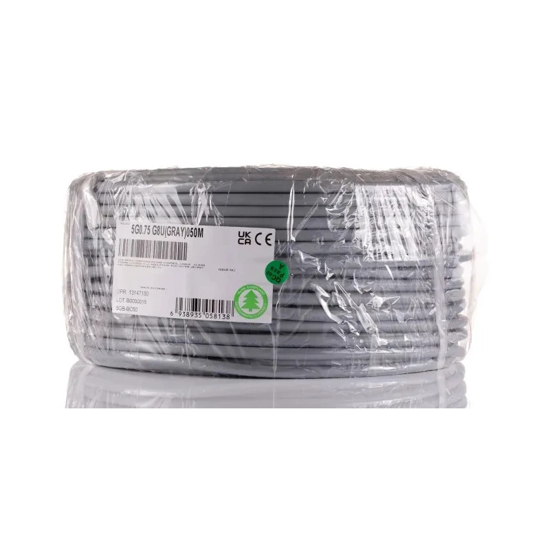Belden 5GB Control Cable, 5 Cores 0.75mm², Unscreened, 50 m Length, Grey Polyvinyl Chloride Sheath 5GB-BC50