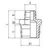RS PRO 3/8 in to 1/2 in Threaded Straight Hexagon Adapter Stainless Steel AISI 316L 140 bar 330°C 176-2184