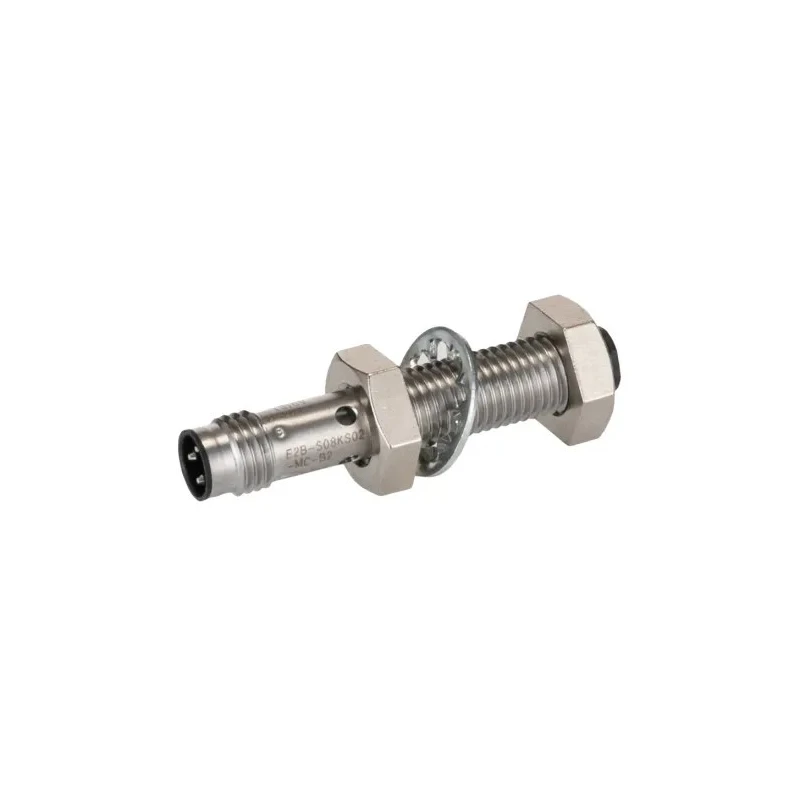 Omron Threaded Barrel Inductive Proximity Sensor M8 PNP 24V DC 2mm Detection IP67 E2B-S08KS02-MC-B2