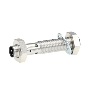 Omron Threaded Barrel Inductive Proximity Sensor M8 x 1, NPN Output, 30V DC, 2mm Detection, Stainless E2B-S08KS02-MC-C1