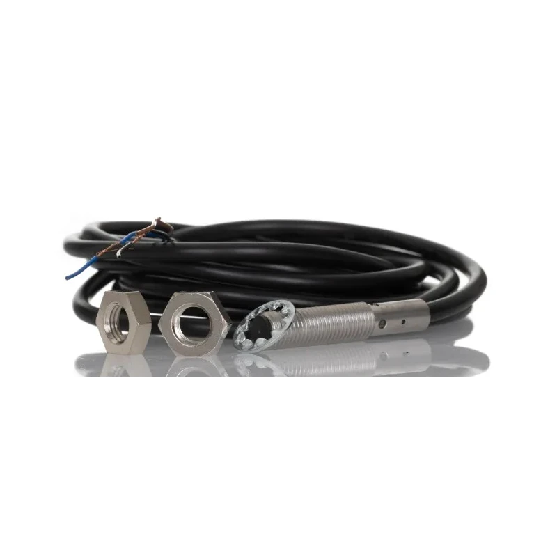 Omron Threaded Barrel Inductive Proximity Sensor M8 Stainless Steel Housing IP67 PNP Output 24V DC 2mm E2B-S08KS02-WP-B1 2M
