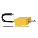 ABUS Steel and Aluminium Safety Padlock Weatherproof 6.5 mm Shackle Diameter 38 mm Body 74/40YELLOW KD