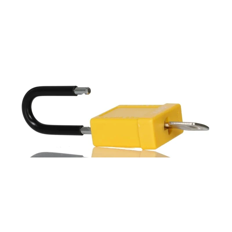 ABUS Steel and Aluminium Safety Padlock Weatherproof 6.5 mm Shackle Diameter 38 mm Body 74/40YELLOW KD