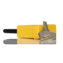 ABUS Steel and Aluminium Safety Padlock Weatherproof 6.5 mm Shackle Diameter 38 mm Body 74/40YELLOW KD