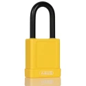 ABUS Steel and Aluminium Safety Padlock Weatherproof 6.5 mm Shackle Diameter 38 mm Body 74/40YELLOW KD