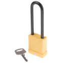 ABUS Key Steel and Aluminium Safety Padlock Weatherproof 6.5 mm Shackle Diameter 38 mm Body 805-5503