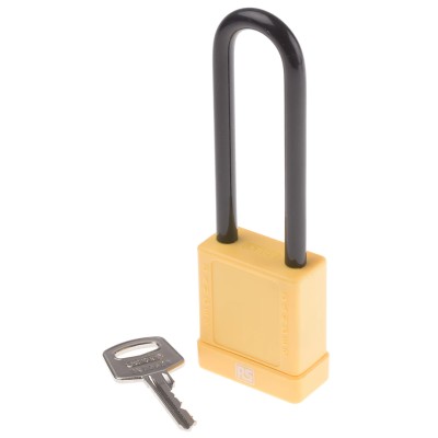 ABUS Key Steel and Aluminium Safety Padlock Weatherproof 6.5 mm Shackle Diameter 38 mm Body 805-5503