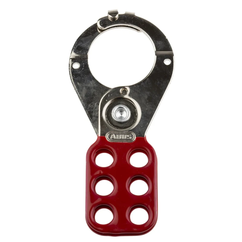RS PRO Red 6-Lock Steel Lockout Hasp with 38 mm Shackle Diameter 805-5500