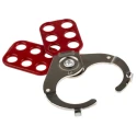 RS PRO Red 6-Lock Steel Lockout Hasp with 38 mm Shackle Diameter 805-5500
