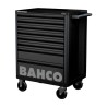 Bahco 8 Drawer Solid Steel Wheeled Tool Trolley Load Capacity 600kg 1472K8BLACK