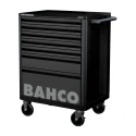 Bahco 7 Drawer Wheeled Roller Cabinet Solid Steel 600kg Load Capacity 510x693x965mm 1472K7BLACK