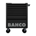 Bahco 7 Drawer Wheeled Roller Cabinet Solid Steel 600kg Load Capacity 510x693x965mm 1472K7BLACK
