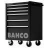 Bahco 6 Drawer Wheeled Tool Trolley Solid Steel Load Capacity 600kg 1475K6BLACK