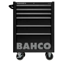 Bahco 6 Drawer Wheeled Tool Trolley Solid Steel Load Capacity 600kg 1475K6BLACK