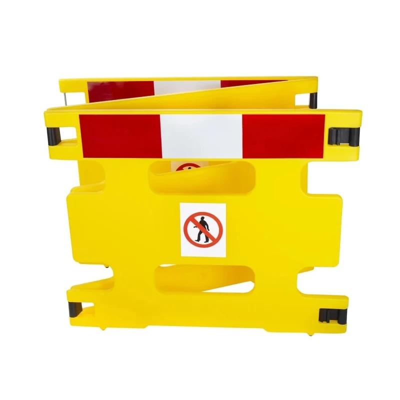 Addgards White and Red Polyethylene Folding Safety Barrier 800mm Height 1m Width 3R0