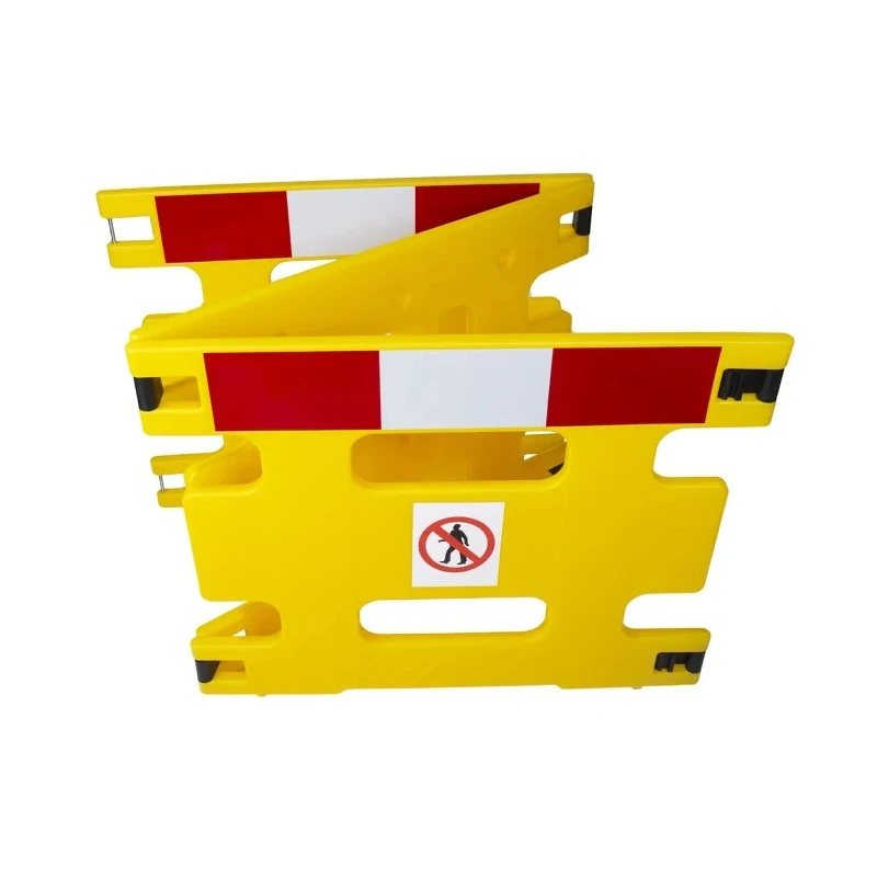 Addgards White and Red Polyethylene Folding Safety Barrier 800mm Height 1m Width 3R0