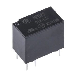 Hongfa Europe GMBH PCB Signal Relay 12V DC Coil, 2A Switching Current, SPDT Contact Configuration HFD23/012-1ZS