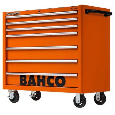 Bahco 7 Drawer Wheeled Solid Steel Tool Trolley Load Capacity 1100kg Model 1475KXL7