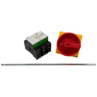 Eaton 3-Pole Panel Mount Isolator Switch 760A, IP65, Red Handle, Metal Shaft 