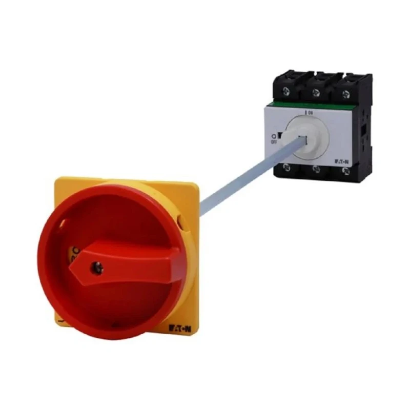 Eaton 3-Pole Panel Mount Isolator Switch 760A, IP65, Red Handle, Metal Shaft 