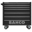 Bahco 7 Drawer Wheeled Tool Trolley Solid Steel Load Capacity 1100kg 1475KXL7BLACK