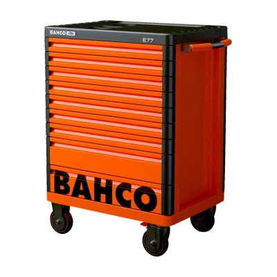 Bahco 9 Drawer Wheeled Roller Cabinet Solid Steel Tool Trolley 1000kg Load Capacity 1477K9