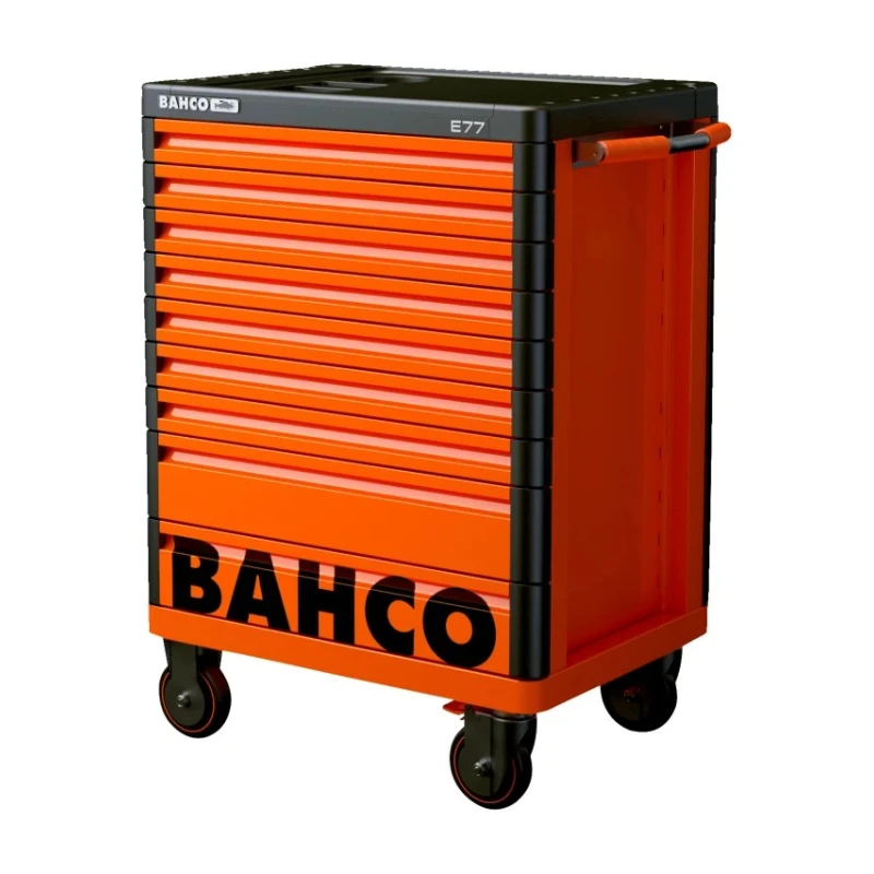 Bahco 9 Drawer Wheeled Roller Cabinet Solid Steel Tool Trolley 1000kg Load Capacity 1477K9