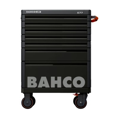 Bahco 7 Drawer Wheeled Roller Cabinet Solid Steel 820mm Length, 693mm Width, 976mm Height 1477K7BLACK