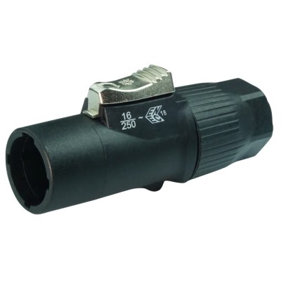 RS PRO Compact Power Connector Panel Male 500V dc 16A Polyamide Housing Silver Plated Contact 176-3395