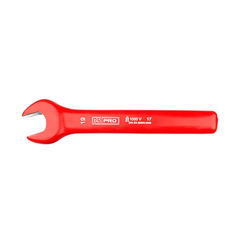 RS PRO Open End Spanner Height Safe Metric 19 mm Chrome Vanadium Steel 175mm Overall 1000V VDE Approved 176-3405