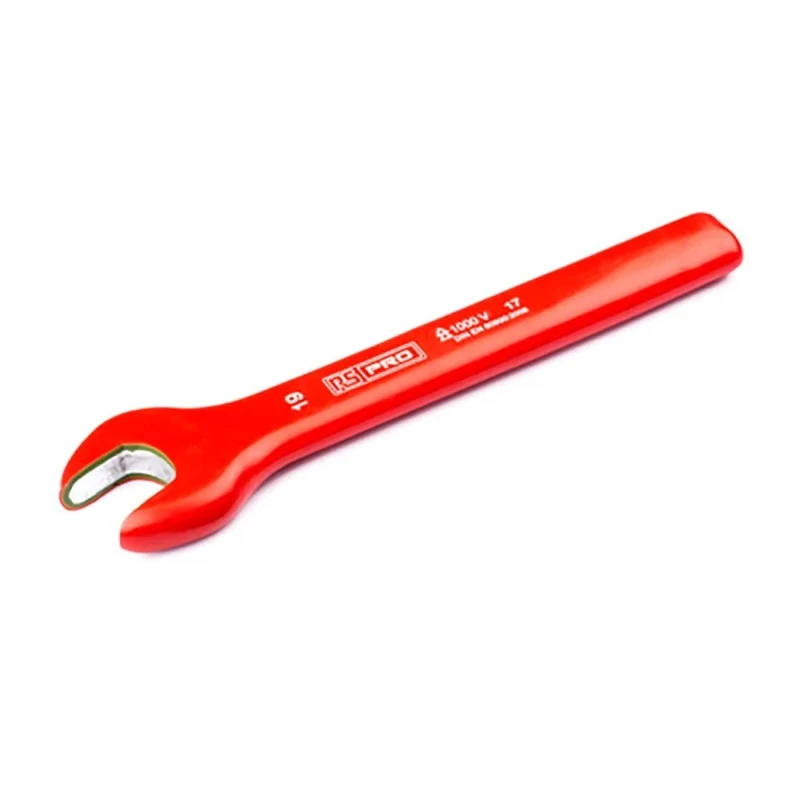 RS PRO Open End Spanner Height Safe Metric 19 mm Chrome Vanadium Steel 175mm Overall 1000V VDE Approved 176-3405