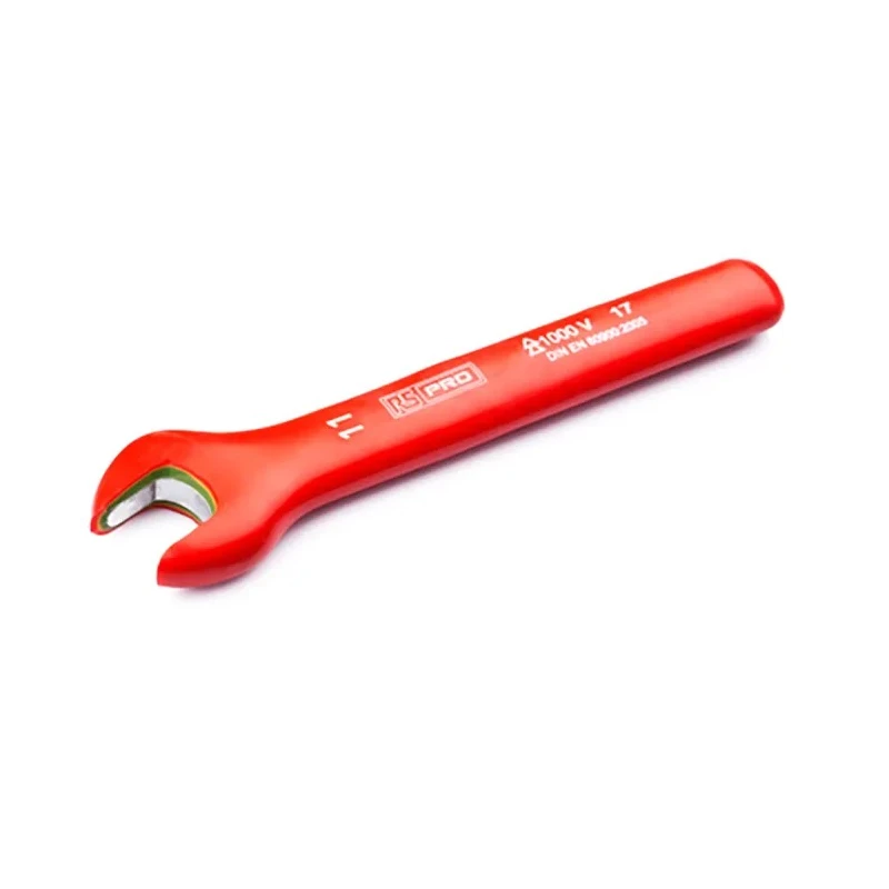 RS PRO Open End Spanner Height Safe Metric Chrome Vanadium Steel Chrome Finish 115mm Overall Length VDE/1000V 176-3411