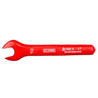 RS PRO Open End Spanner Height Safe Metric 10 mm, Chrome Vanadium Steel, 105mm Overall Length, VDE/1000V Approved 176-3412