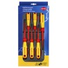 Knipex Phillips, Pozidriv, Slotted Insulated Screwdriver Set 6-Piece 1000V VDE Certified 00 20 12 V04