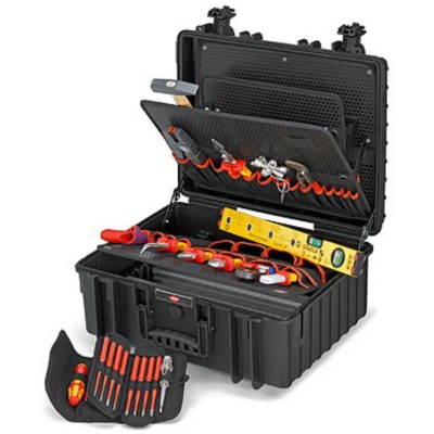 Knipex Aluminium and ABS Robust34 Electric Tool Case 34 L Volume, Shockproof, Dustproof, Watertight 00 21 36