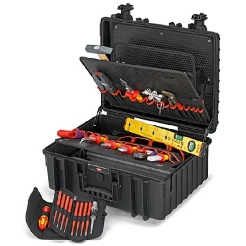 Knipex Aluminium and ABS Robust34 Electric Tool Case 34 L Volume, Shockproof, Dustproof, Watertight 00 21 36