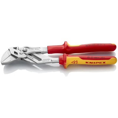 Knipex Plier Wrench 250mm Overall Smooth Jaw, 1000V VDE Approved, 52mm Jaw Opening 86 06 250