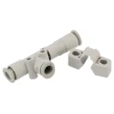 SMC Vacuum Generator for Use with Polyurethane, PFA, FEP, Nylon, Soft Nylon Tubing ZH07DSA-06-06-06