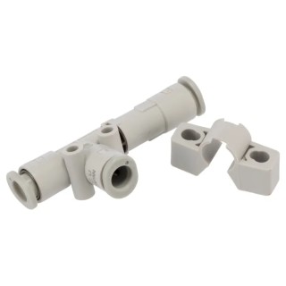 SMC Vacuum Generator for Use with Polyurethane, PFA, FEP, Nylon, Soft Nylon Tubing ZH07DSA-06-06-06