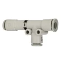 SMC Vacuum Generator for Use With ZH05DA, ZH15DA, Soft Nylon, ZH13DA, PFA, Nylon, FEP, Polyurethane ZH05DSA-06-06-06