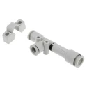 SMC Compact Pneumatic Vacuum Generator 1mm Nozzle Diameter, 52 l/min Flow Rate, Max Vacuum -48 kPa ZH10DLA-06-06-08