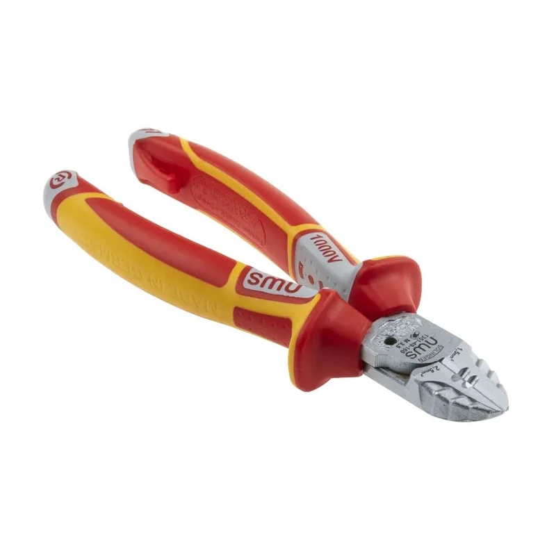 NWS VDE/1000V Approved Side ESD Safe Side Cutter Steel Jaw Bi-Metal Handle 160mm N1351-49-VDE-160-SB