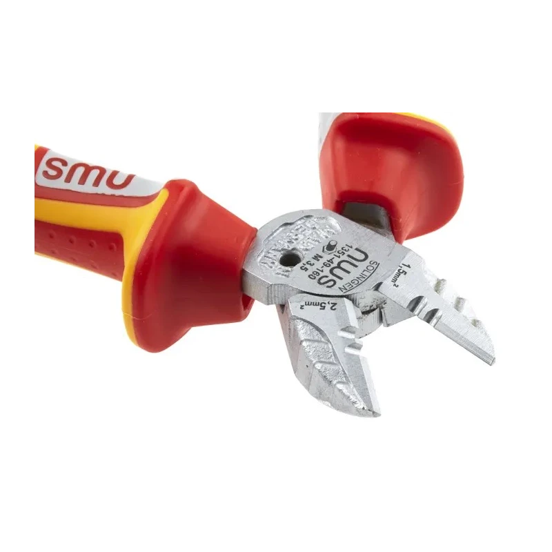 NWS VDE/1000V Approved Side ESD Safe Side Cutter Steel Jaw Bi-Metal Handle 160mm N1351-49-VDE-160-SB