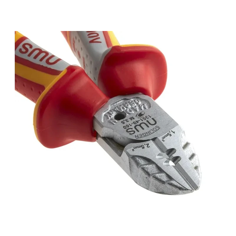 NWS VDE/1000V Approved Side ESD Safe Side Cutter Steel Jaw Bi-Metal Handle 160mm N1351-49-VDE-160-SB