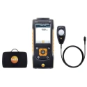 Testo Air Quality Monitor 0lx to 100000 lx Light Meter with Air Velocity and IAQ Measuring, USB Interface, Battery 0563 4402
