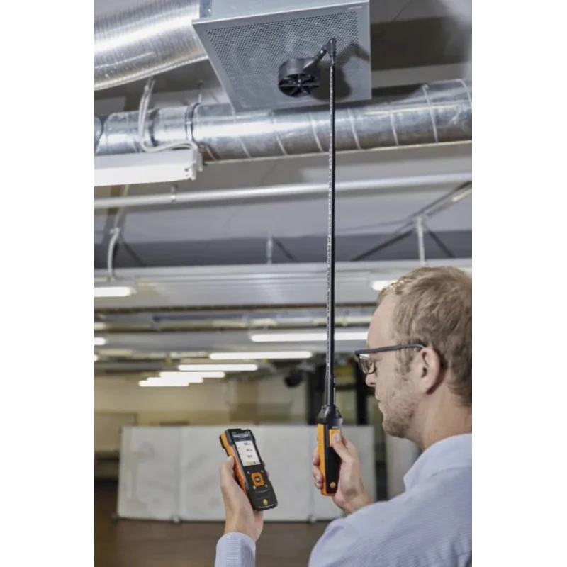 Testo 440 dP Air Flow ComboKit 1 Anemometer with Bluetooth, NTC, Hotwire, Vane, Tc Probes, Measures Humidity, Air 0563 4409