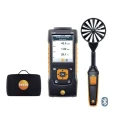 Testo Anemometer with Bluetooth, Tc, NTC Vane Probe, Air Velocity 35 m/s, Volume Flow, Temperature Measurement 0563 4403