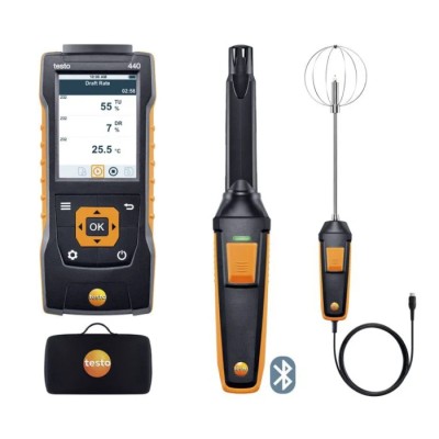 Testo Indoor Comfort ComboKit Air Quality Monitor with Bluetooth Data Logging 1370°C Max Temp, 50°C Operating 0563 4408